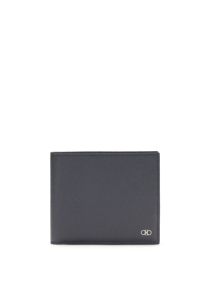 Ferragamo 100% Calf leather Bos Taurus wallet in navy