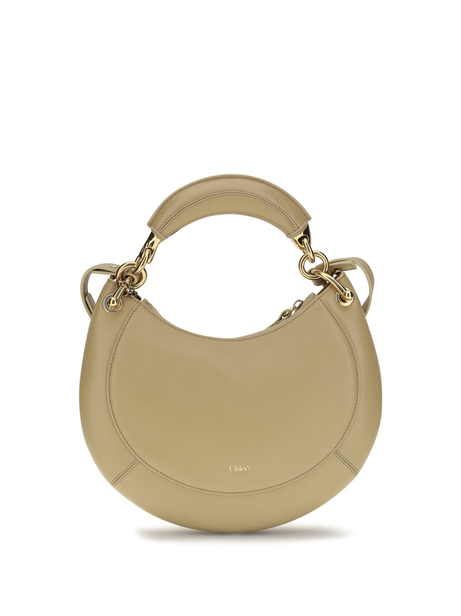 Chloé 100% Calf Leather Bos Taurus shoulder bag in beige