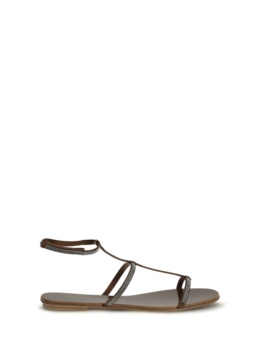 Pedro GarcíA 100% Calf Leather Bos Taurus sandals in brown