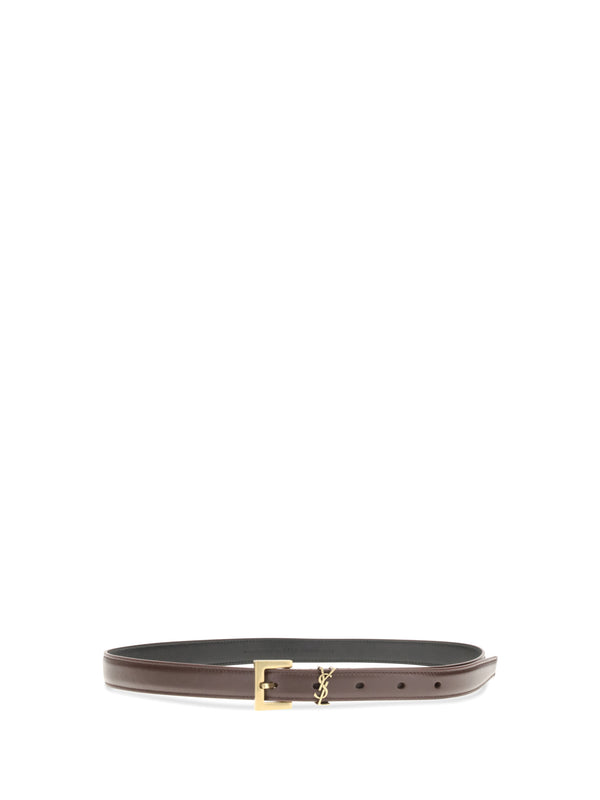 Belt Cassandre Red-Tan Red/tan Calf Leather