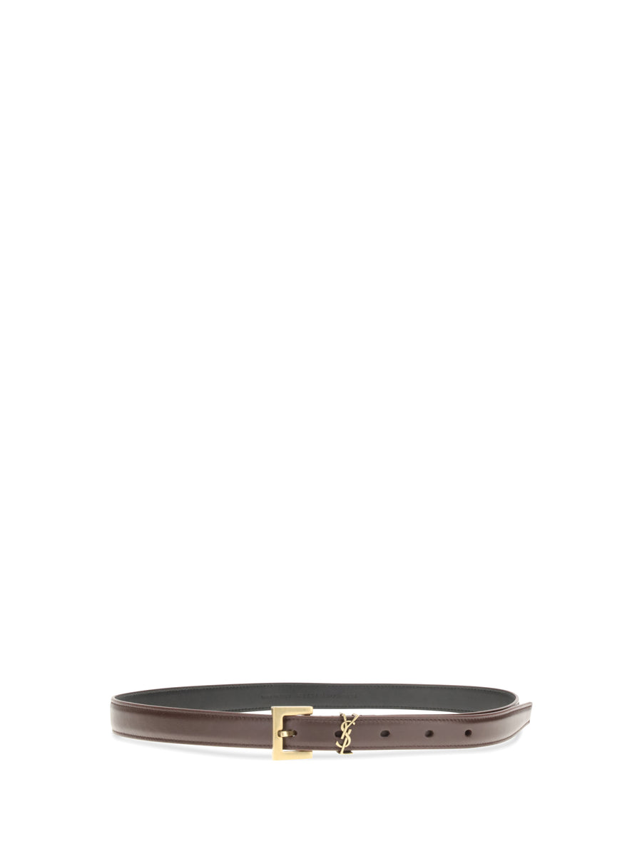 Belt Cassandre Red-Tan Red/tan Calf Leather