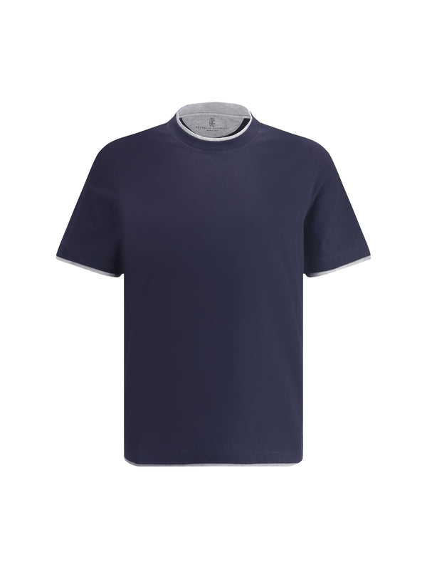 Brunello Cucinelli 100% Cotton t-shirt in navy