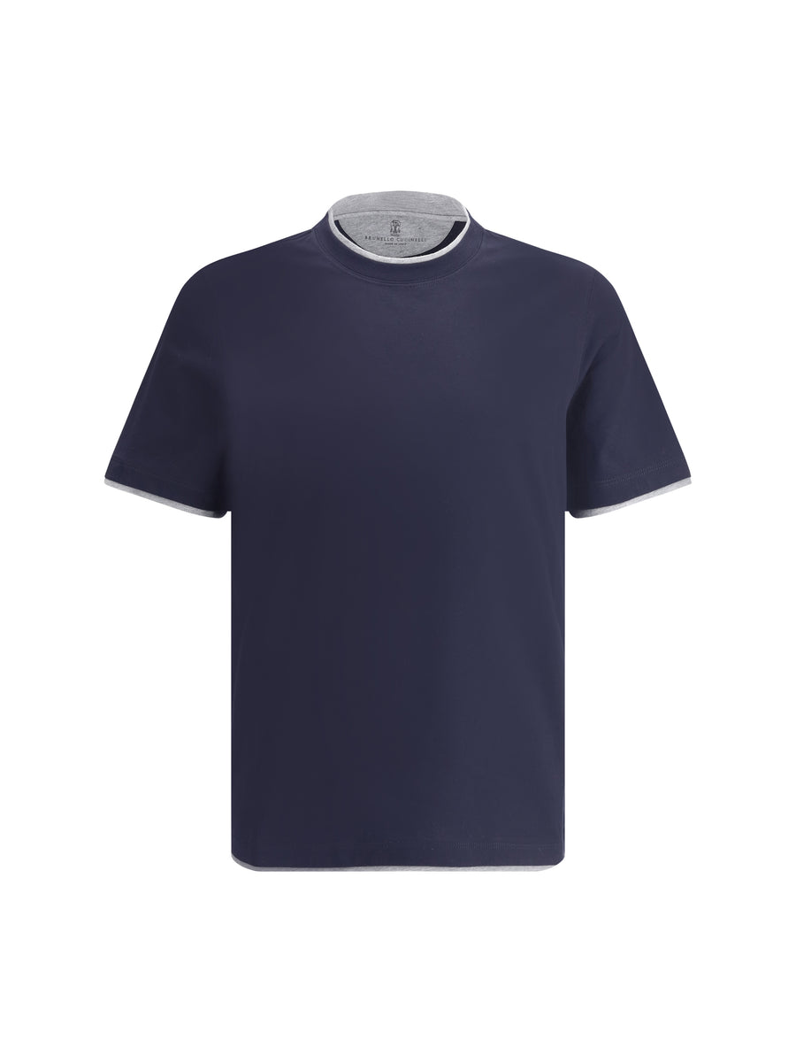 Brunello Cucinelli 100% Cotton t-shirt in navy
