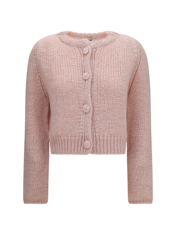 Forte_forte 42% Silk; 35% Mohair; 23% Cashmere cardigan in pink