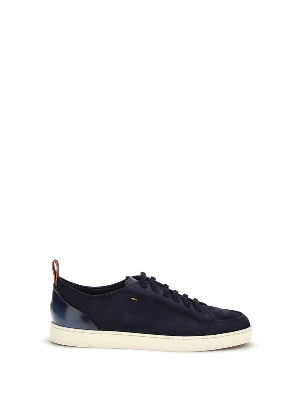Santoni Upper: 100% calf leather; Sole: 100% rubber sneaker in blue