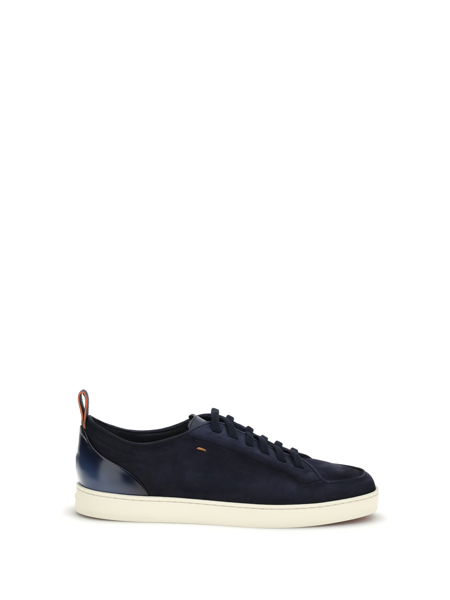 Santoni Upper: 100% calf leather; Sole: 100% rubber sneaker in blue