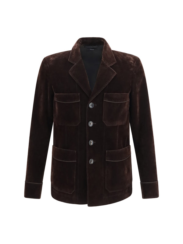 Tom Ford 80% Cotton; 20% Viscose blazer in brown