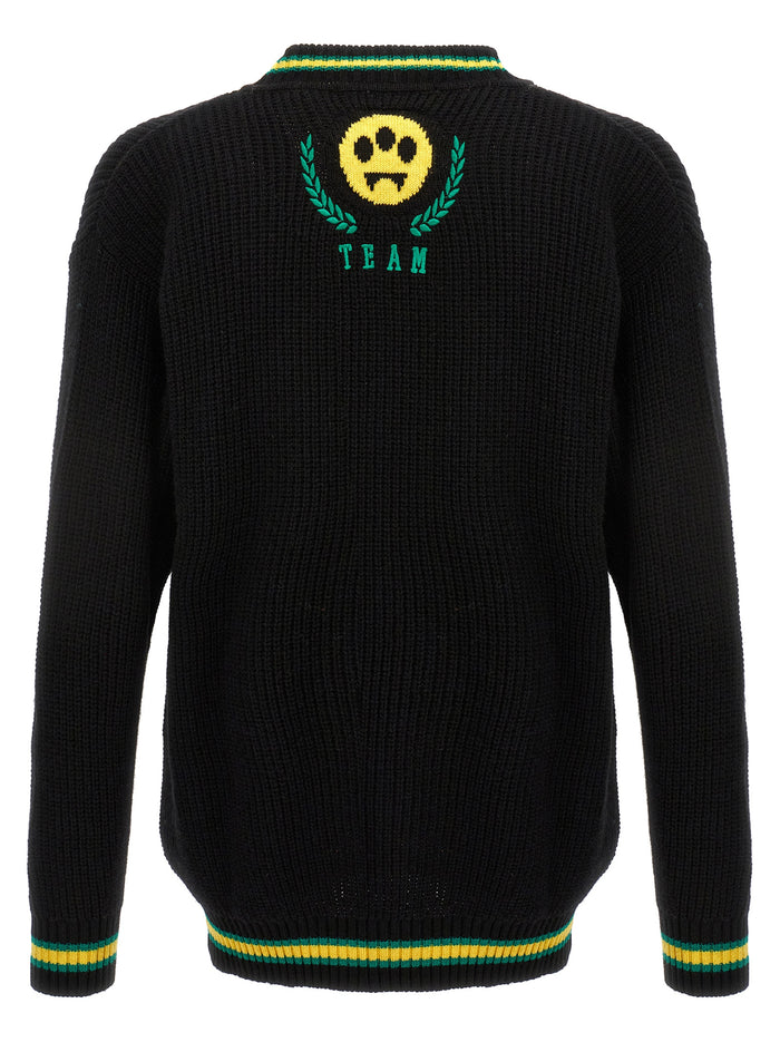 Logo embroidery sweater Black Sweater, Cardigans
