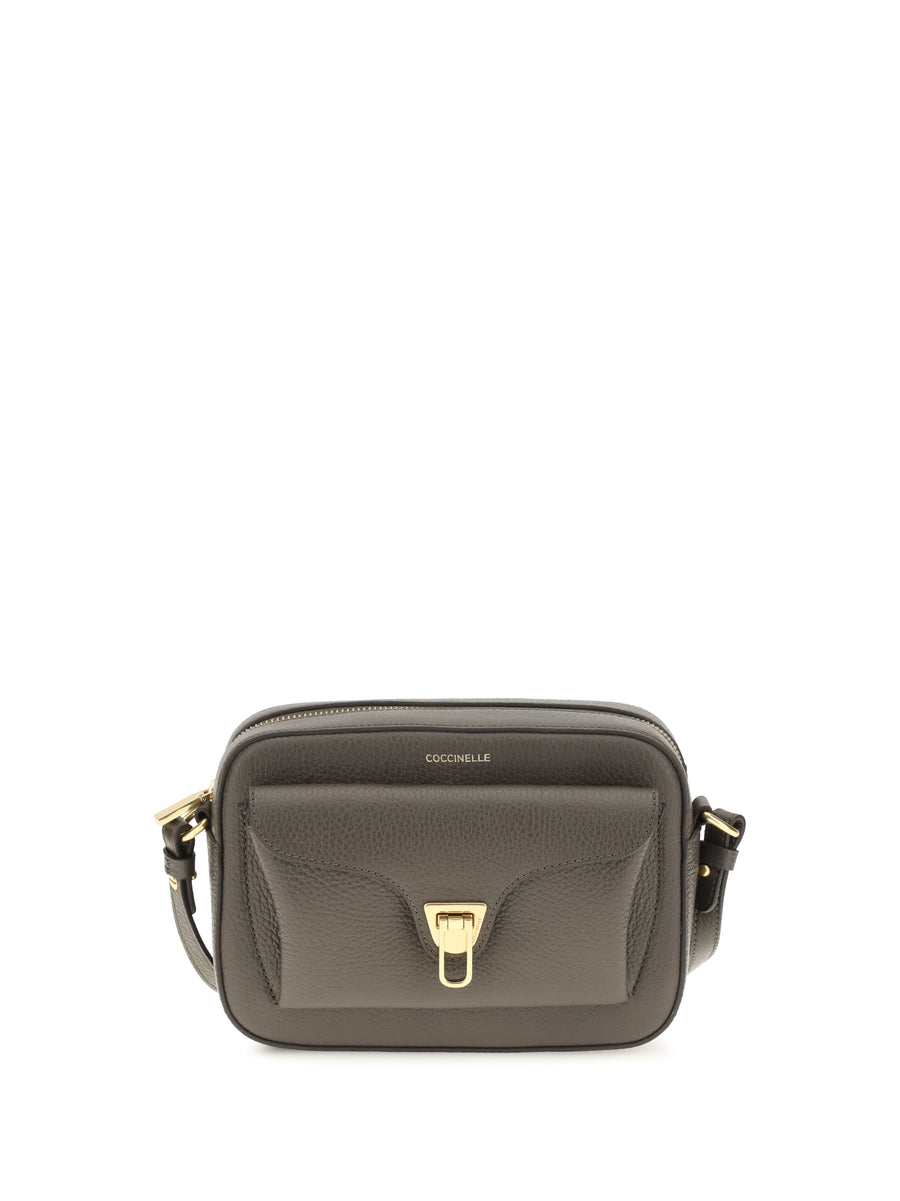 Coccinelle 100% calf leather (Bos Taurus) shoulder bag in gray