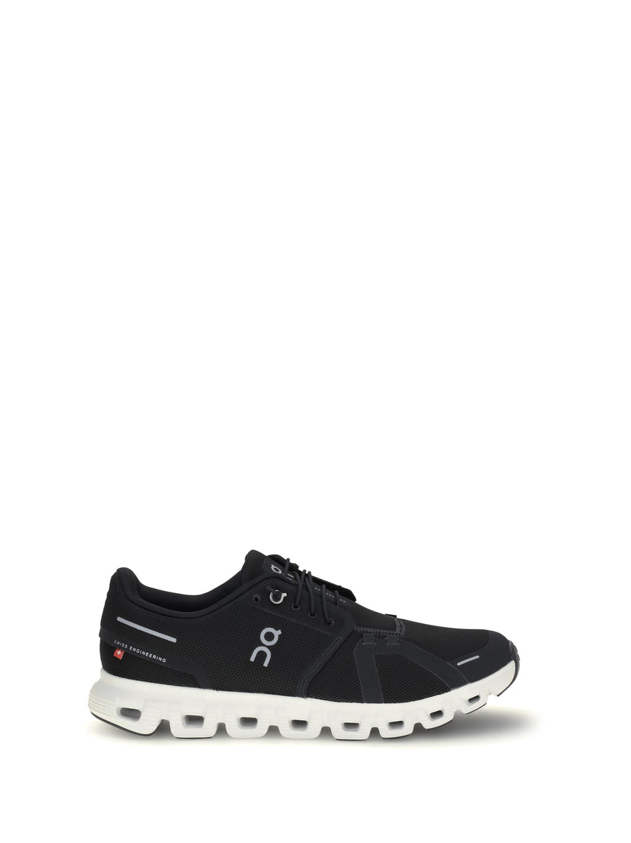 On Upper: 50% recycled polyester sneaker in black