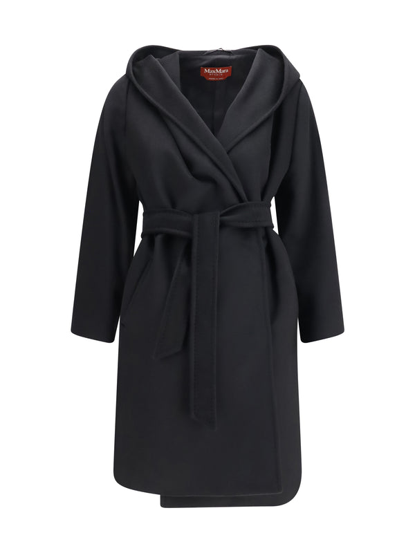 Wool Drap Robe Coat Nero Fleece Ovis Aries