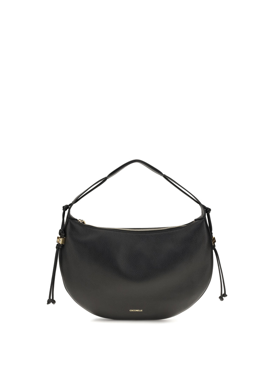 Coccinelle 100% Calf Leather Bos Taurus shoulder bag in black