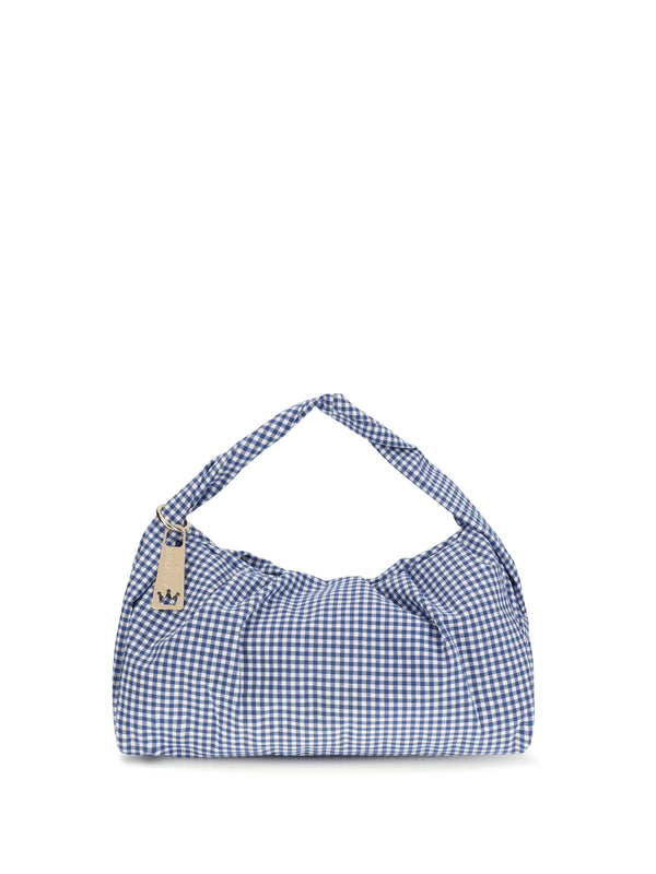 La Milanesa 100% Cotton shoulder bag in blue