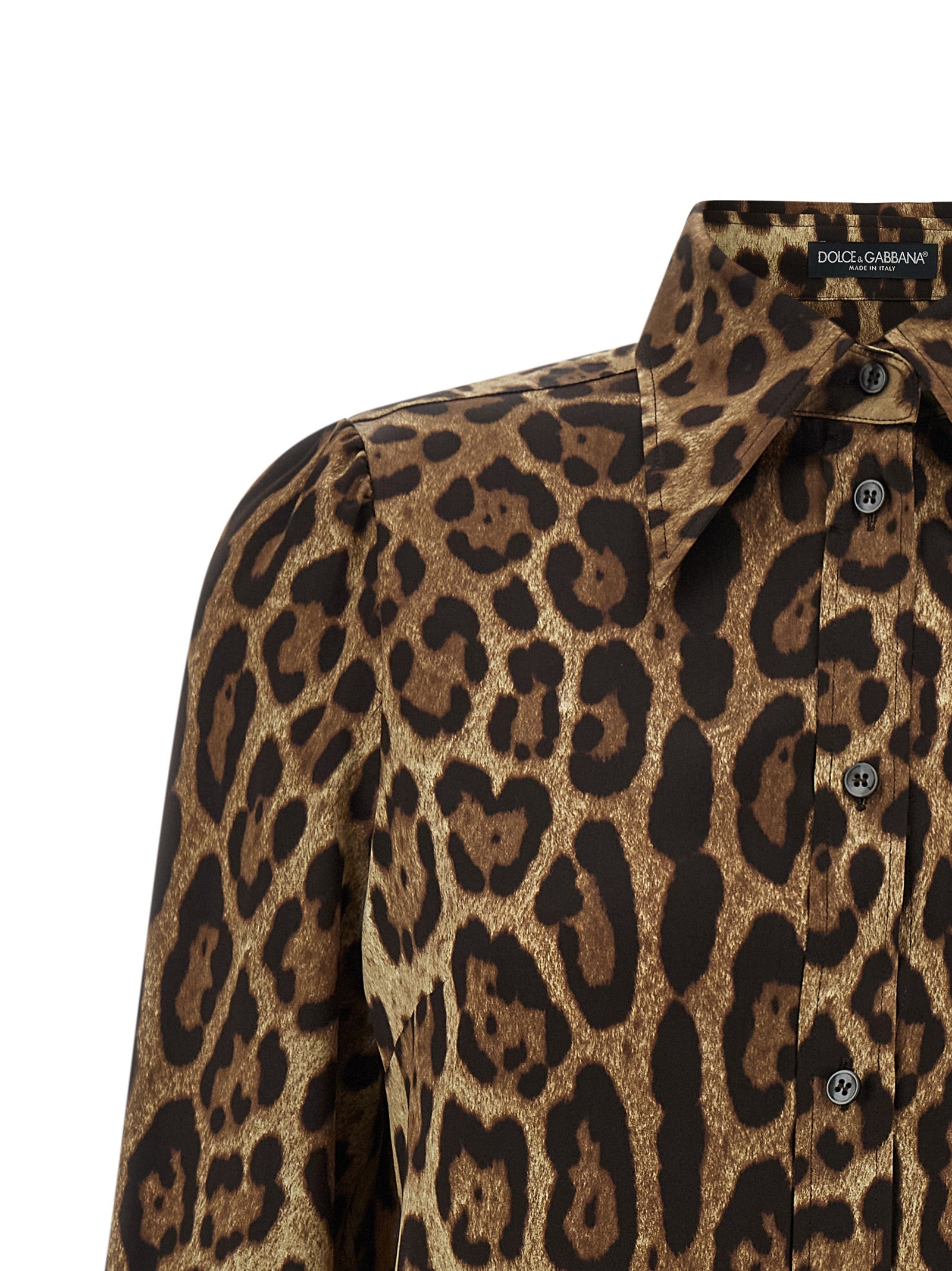 Leopardo Shirt Brown Silk Shirt, Blouse