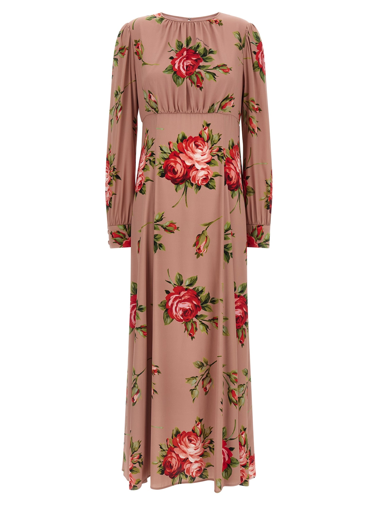 Bouquet Rose Dress Pink Silk