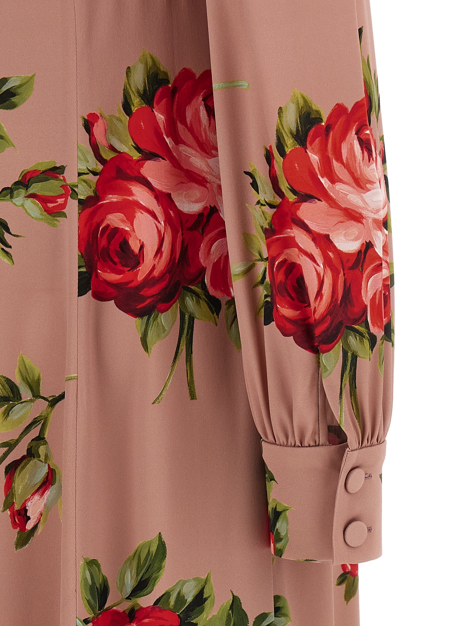 Bouquet Rose Dress Pink Silk