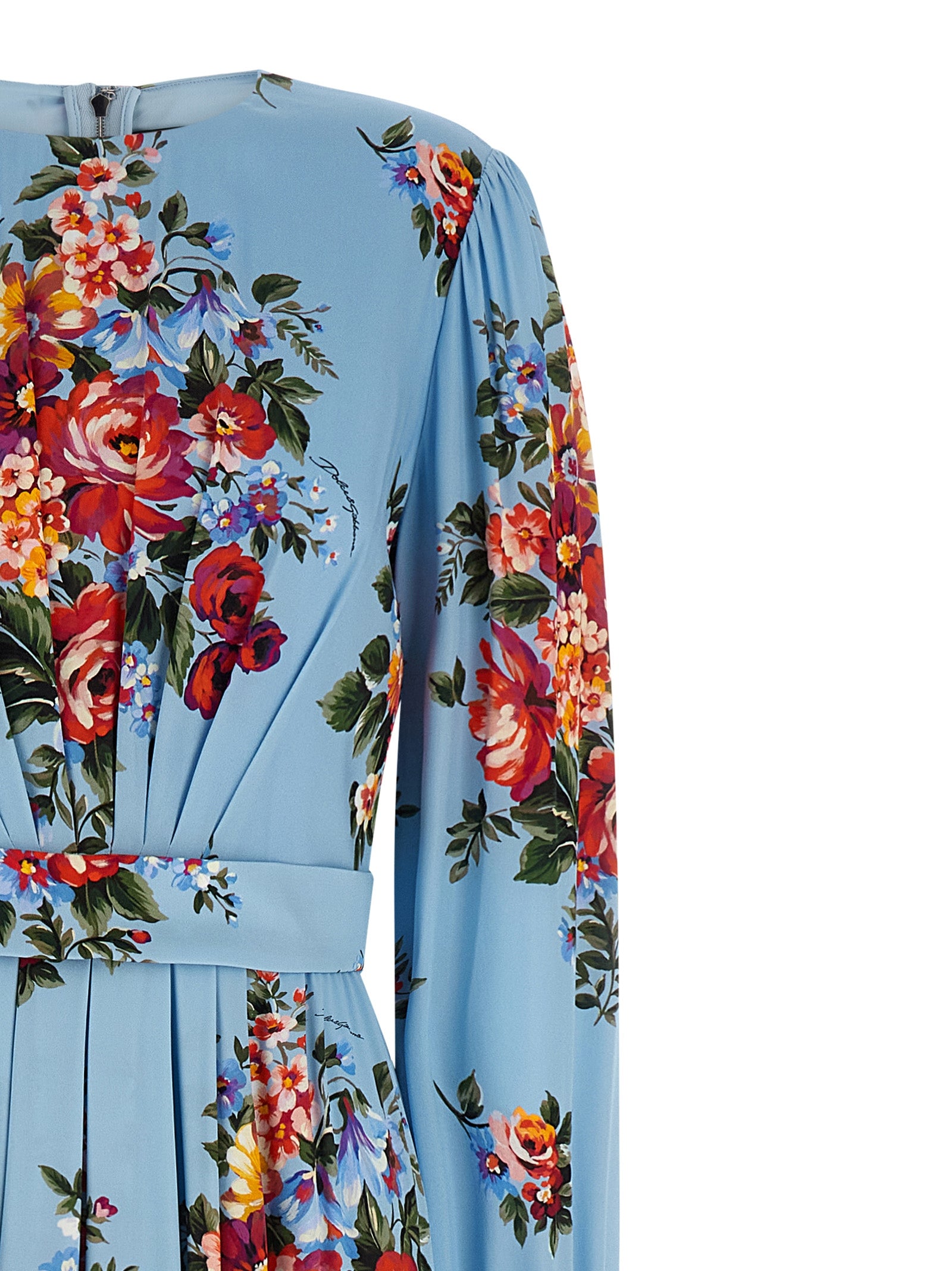 Mazzo di Fiori dress Light Blue Silk