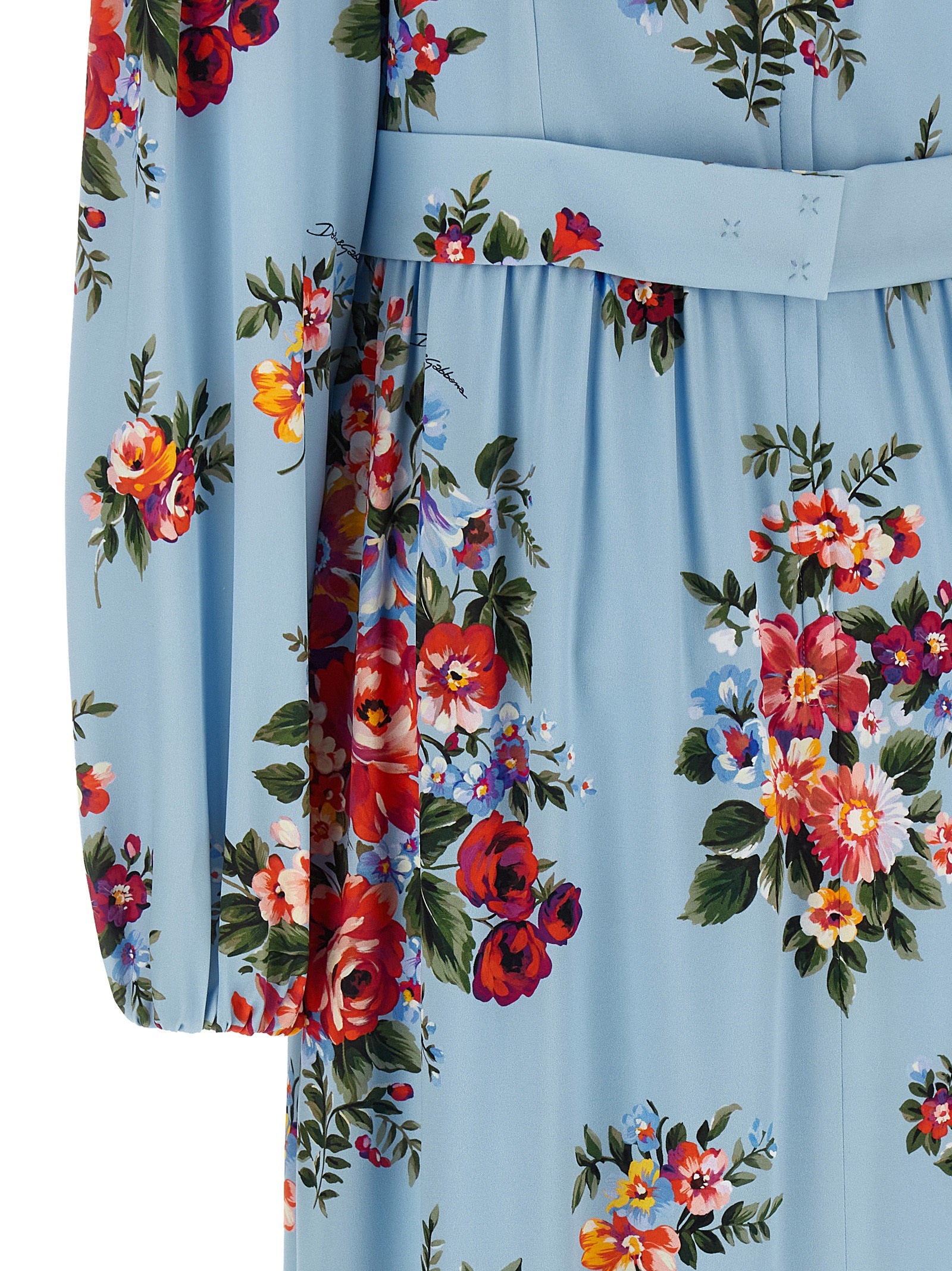 Mazzo di Fiori dress Light Blue Silk