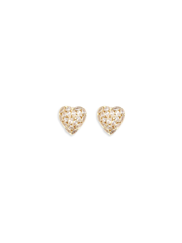 Self-Portrait Brass earrings in gold