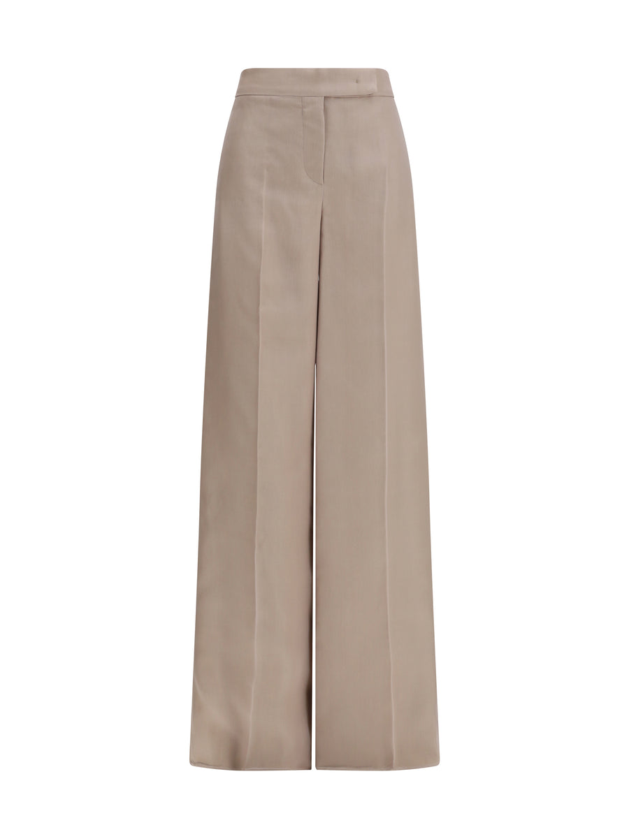 Max Mara 100% Silk trousers in beige