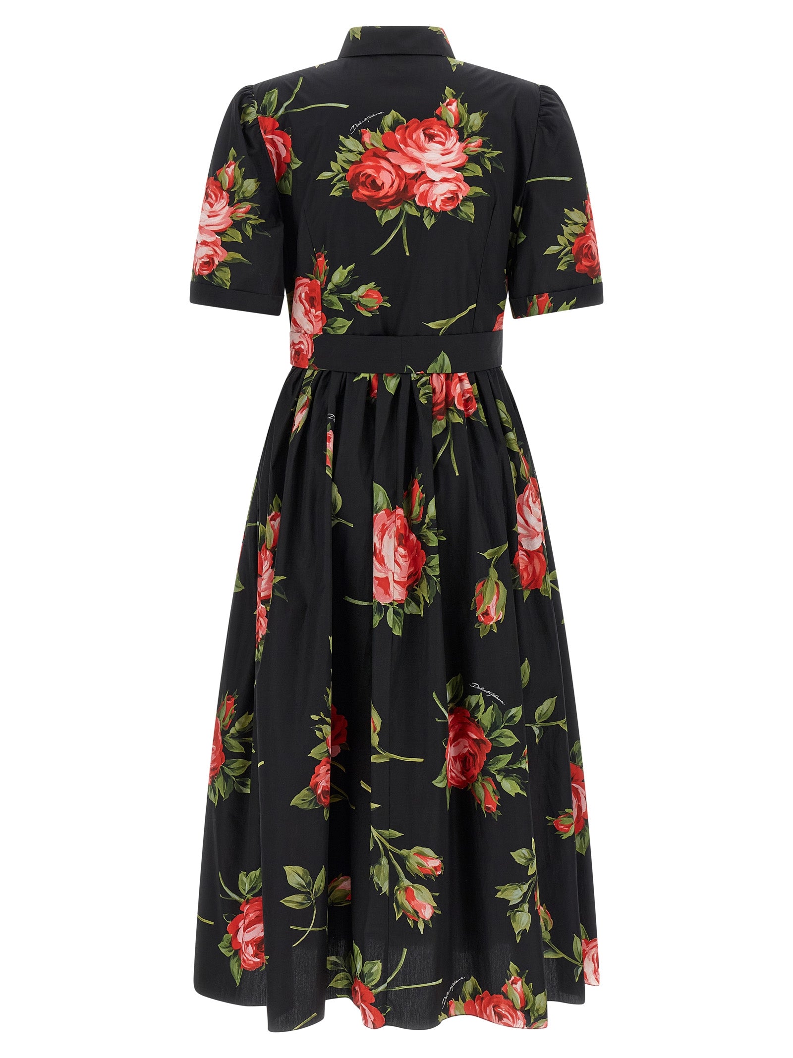 Bouquet Rose dress Black Cotton