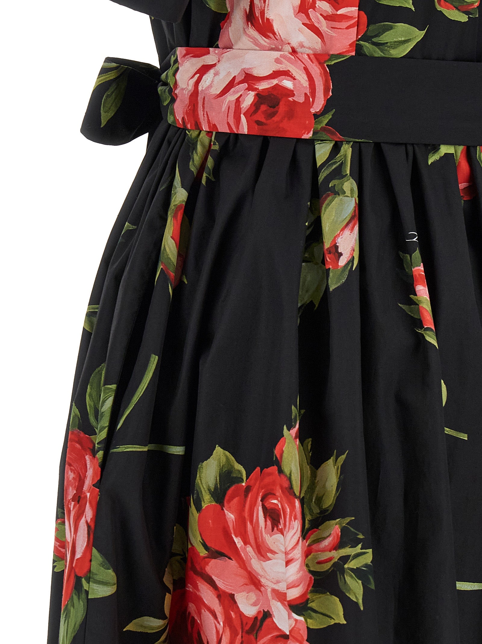 Bouquet Rose dress Black Cotton