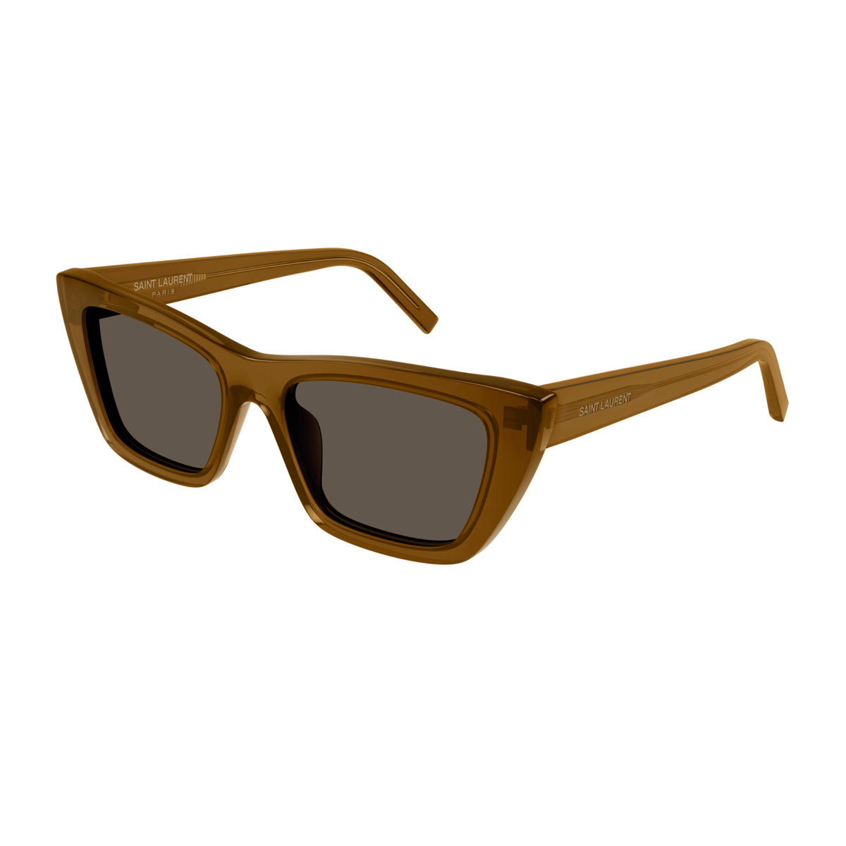 Saint Laurent SL 276 MICA Linea LOGO 060 Brown Transparent Marrone Acetate Occhiali Da Sole