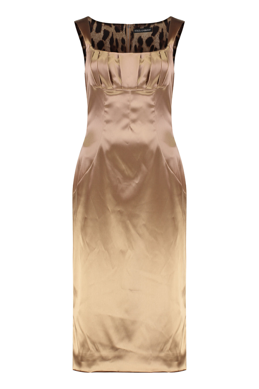 Dress Stretch Satin Bronze Acetate