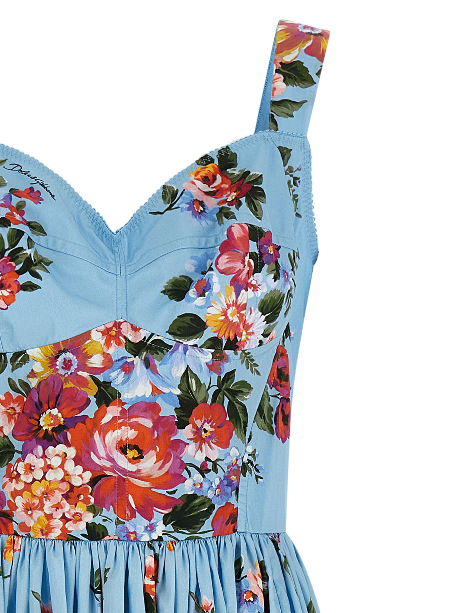 Mazzo di Fiori dress Light Blue Cotton