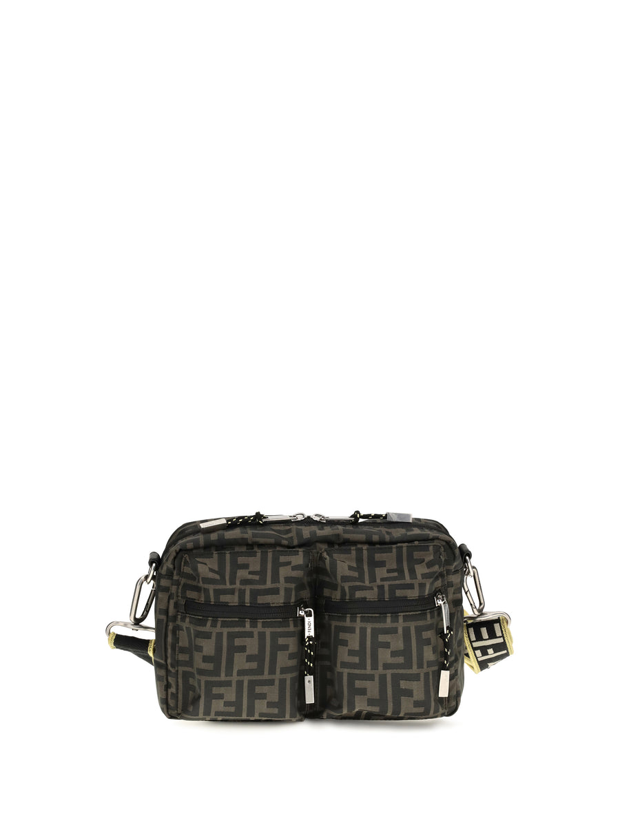 Ff Monogram Fabric Camera Case Tab.mr+nero Polyester Shoulder Bags
