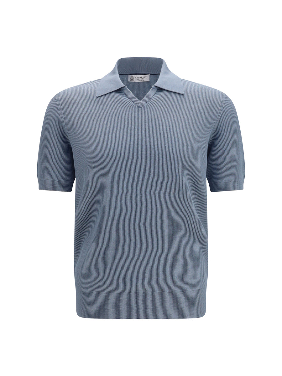 Brunello Cucinelli 100% Cotton polo in gray