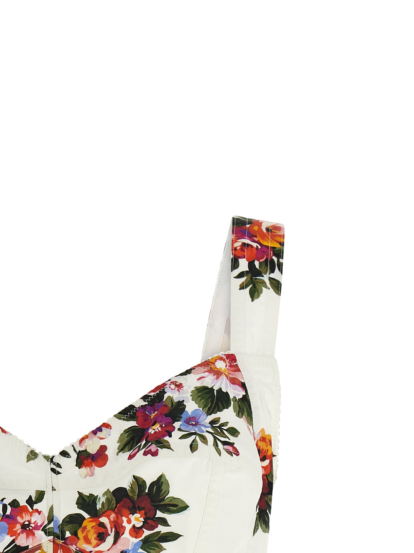 Mazzo Di Fiori Print Top Multicolor Cotton Polyamide Elastane Tops