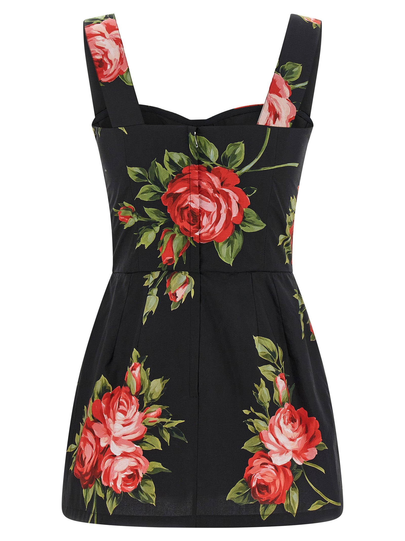 Bouquet Rose top Black Cotton Tops