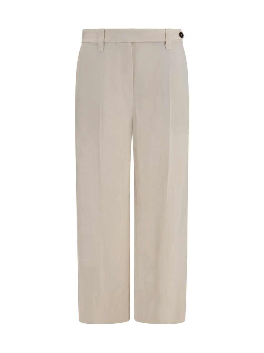 Brunello Cucinelli 72% VISCOSE; 28% LINEN trousers in beige