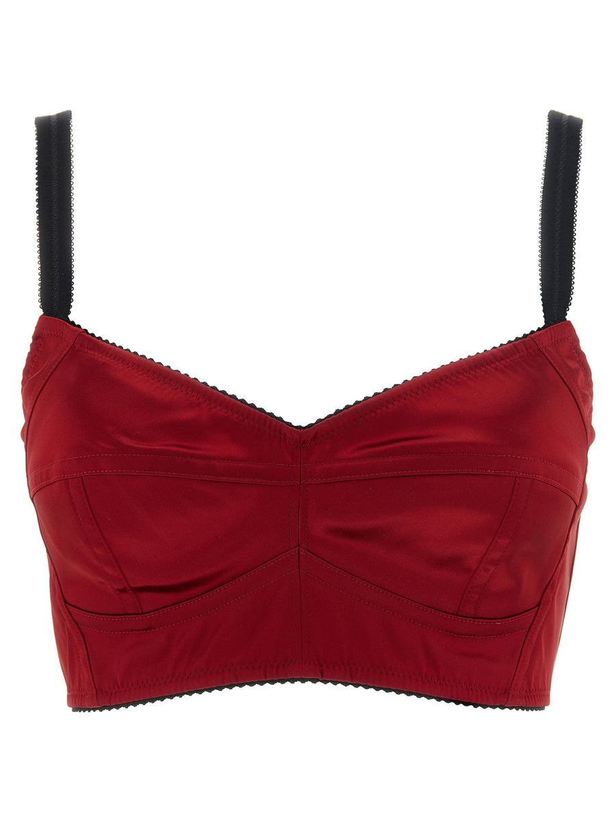 Dolce & Gabbana Bustier Top — Red