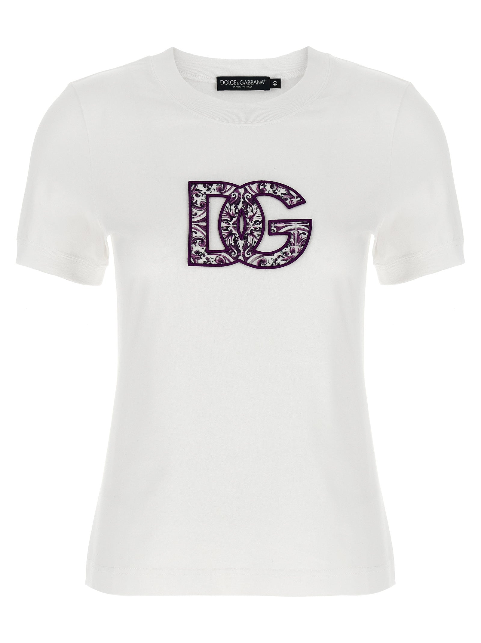 Maiolica logo patch t-shirt White Cotton