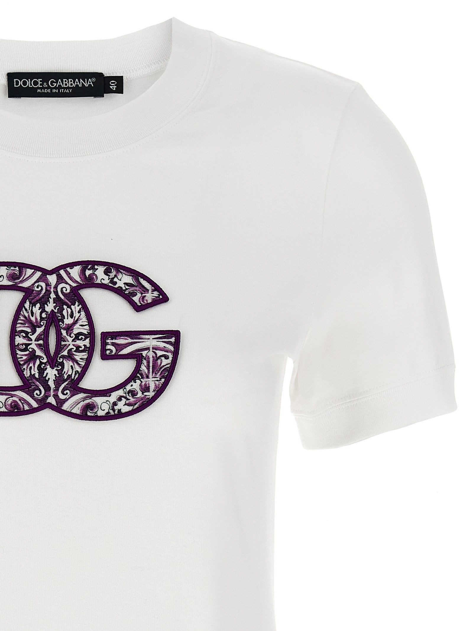 Maiolica logo patch t-shirt White Cotton