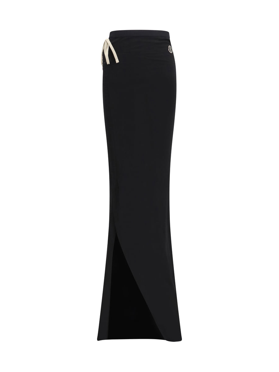 Moncler + Rick Owens 100% Cotton skirt in black