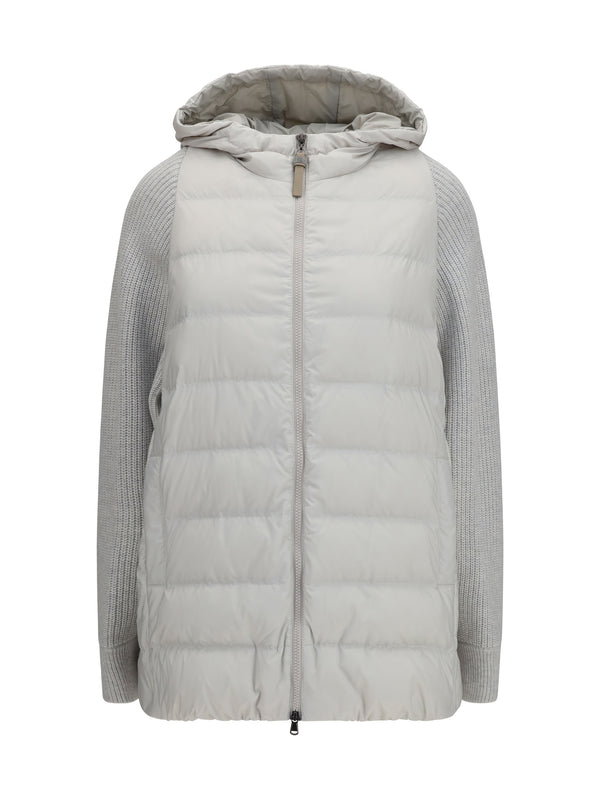Brunello Cucinelli 100% Polyester down jacket in gray