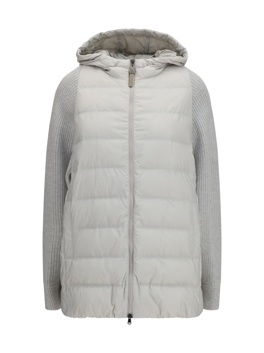 Brunello Cucinelli 100% Polyester down jacket in gray
