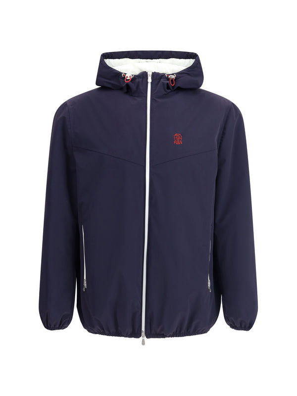 Brunello Cucinelli 100% Nylon jacket in navy