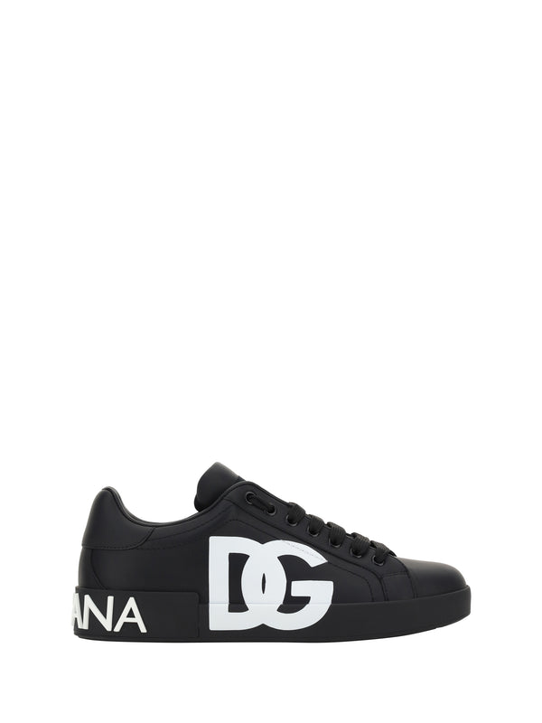 Dolce & Gabbana UPPER: 100% CALF LEATHER BOS TAURUS; SOLE: 100% RUBBER sneaker in black