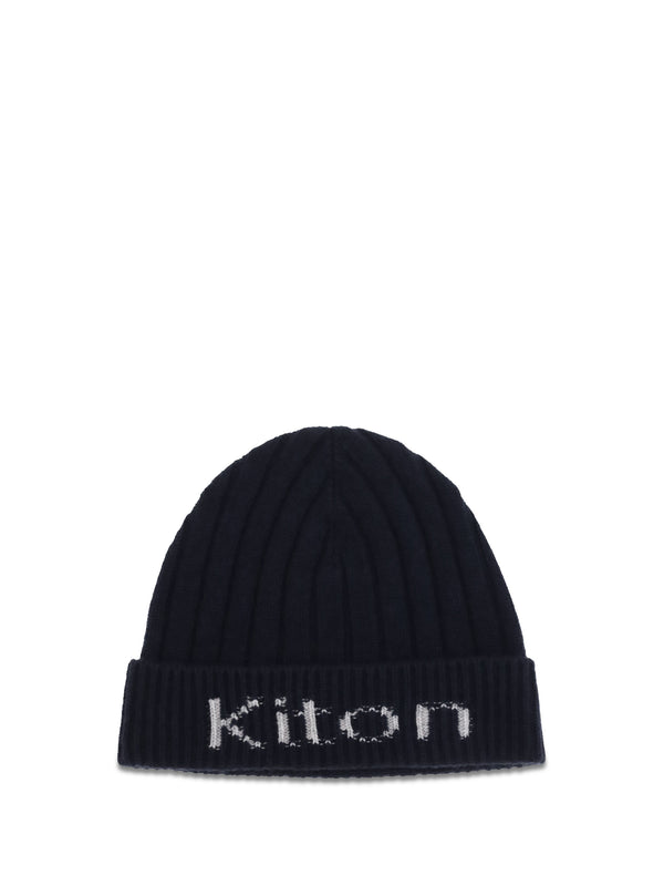 Wool Beanie Hat Blu/grigio Chiaro Ovis Aries E Hairbands