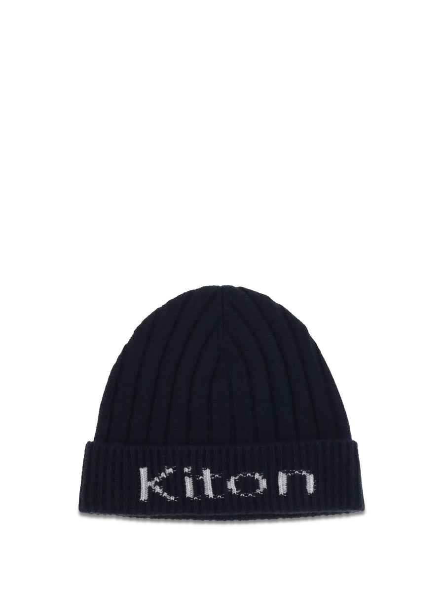 Wool Beanie Hat Blu/grigio Chiaro Ovis Aries E Hairbands