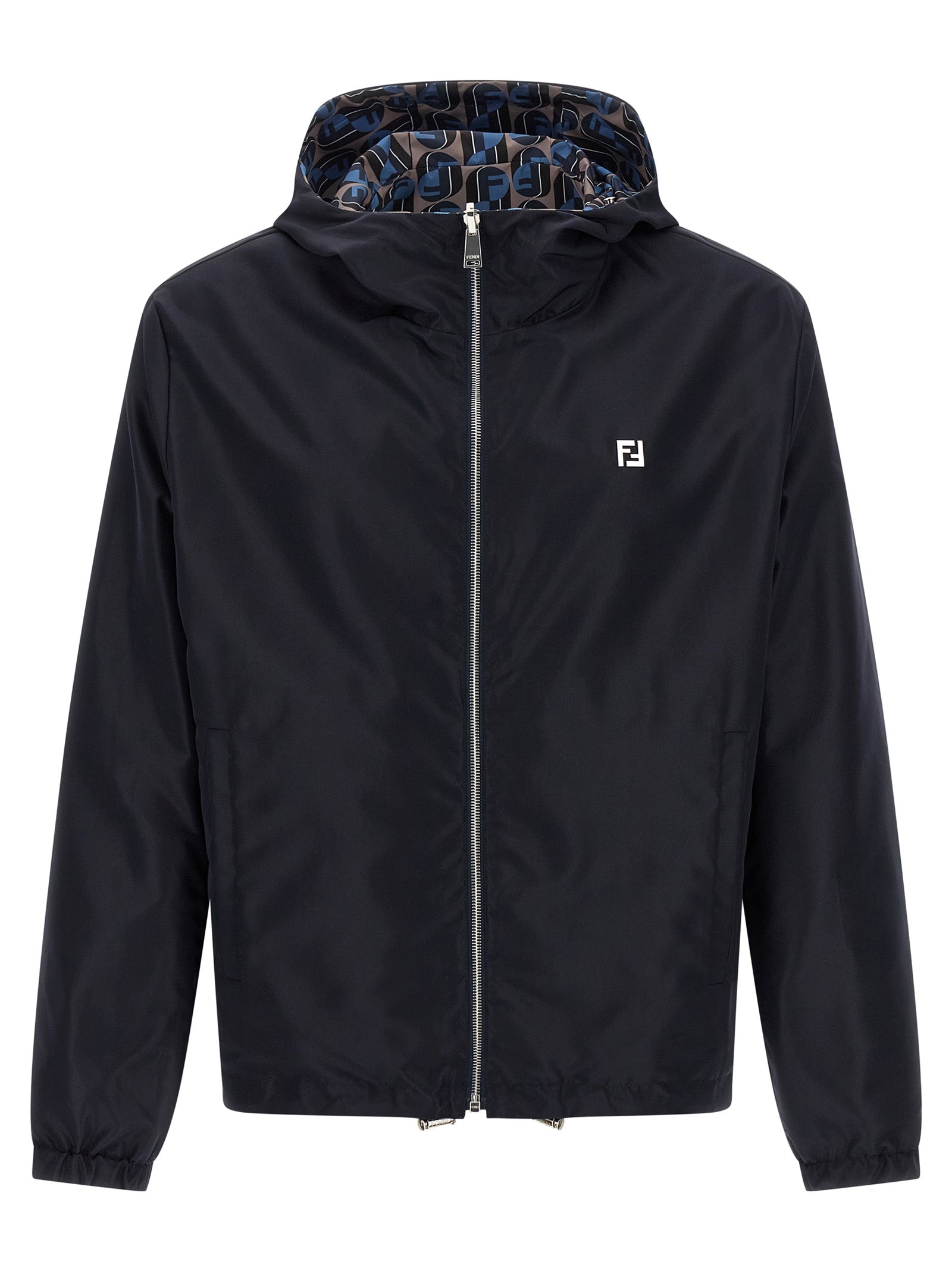 Fendinity reversible windbreaker Blue Polyester Down Jacket, Parka, Casual Jackets