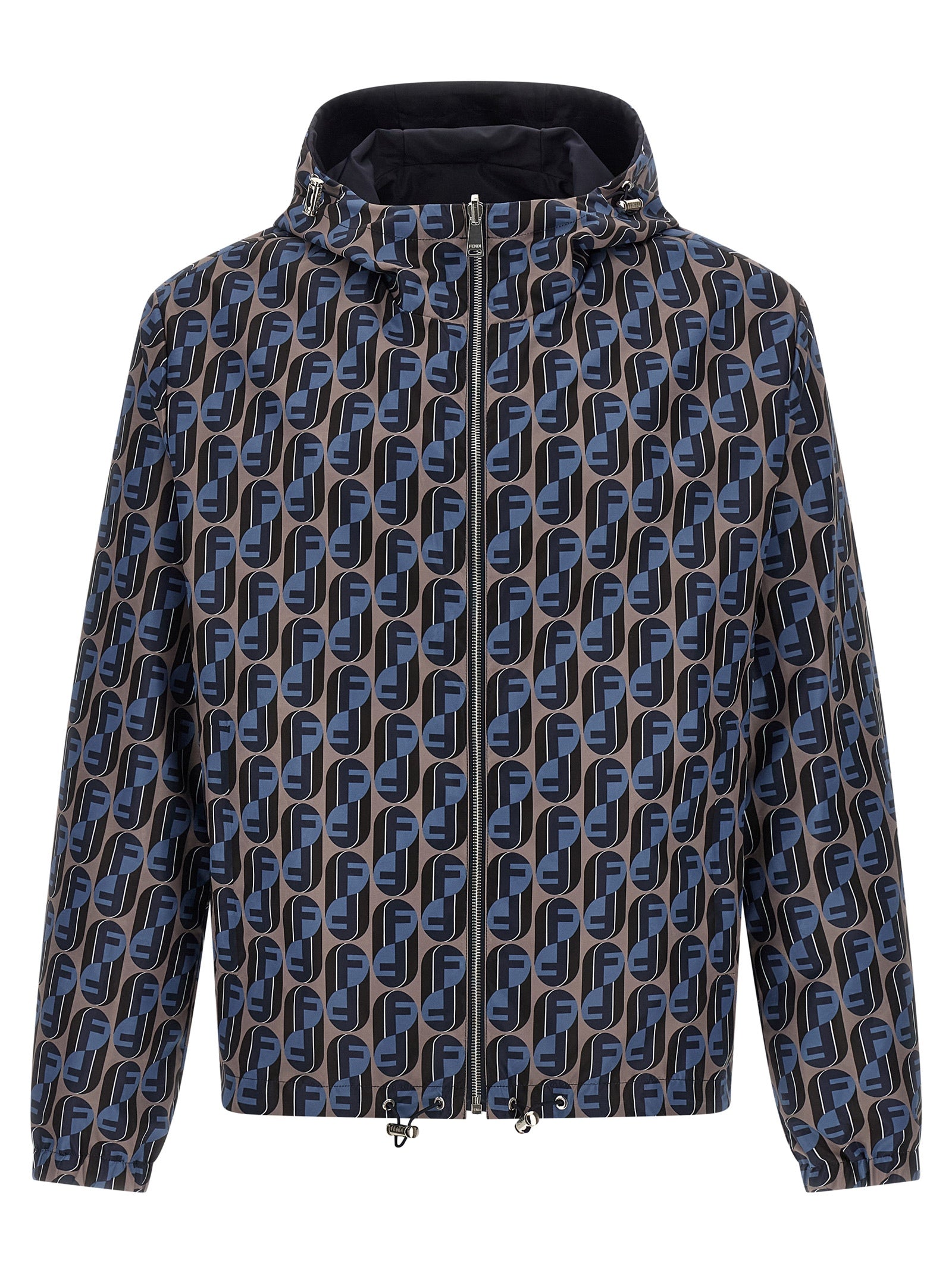 Fendinity reversible windbreaker Blue Polyester Down Jacket, Parka, Casual Jackets