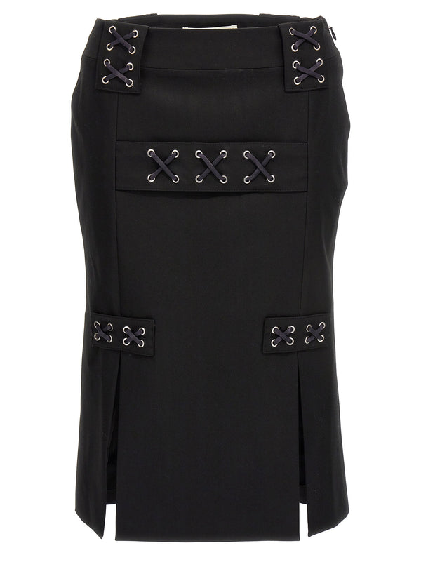 Alessandra Rich Lace-up Skirt