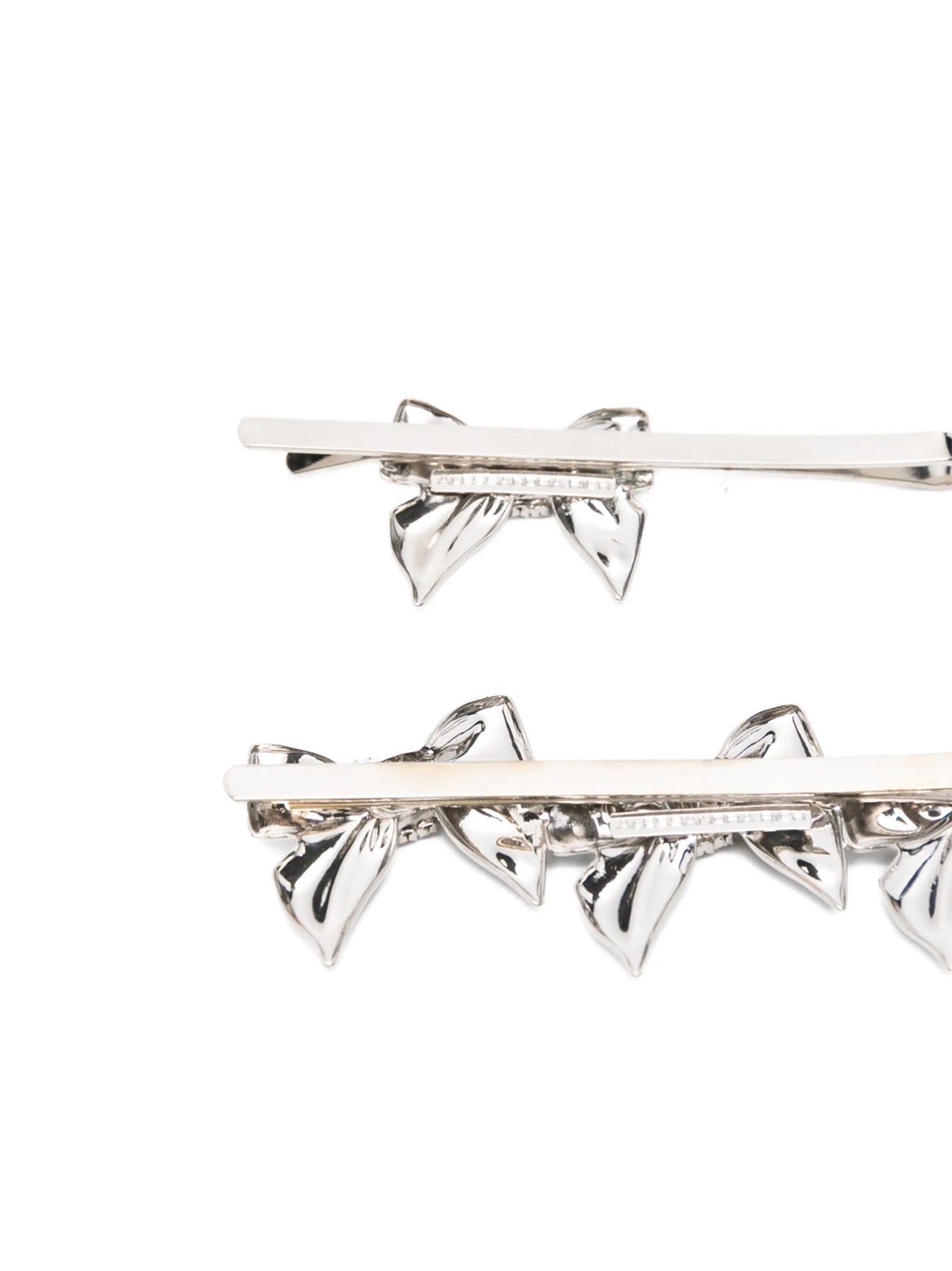 Set of four bow pins Silver Brass Hair Accessories