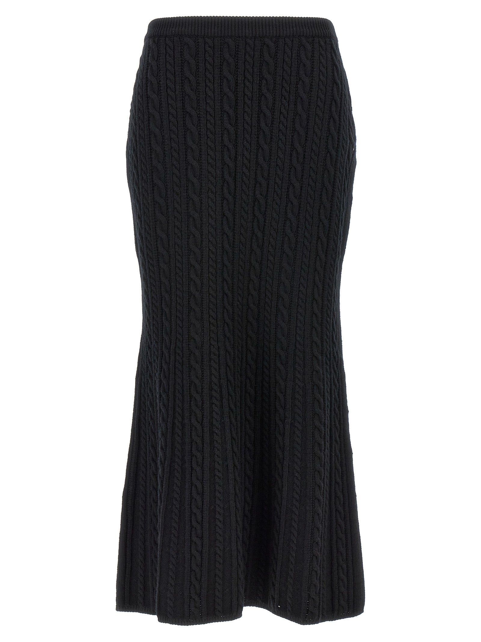 Maxi wool skirt Black