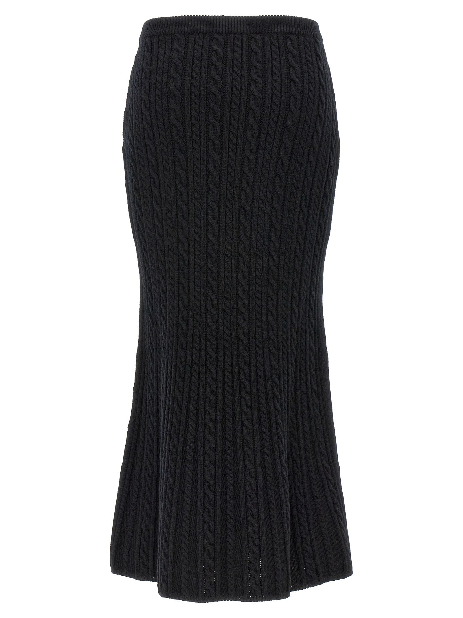 Maxi wool skirt Black